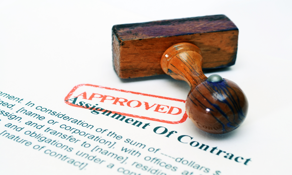 assignment of contract for pre-foreclosure deal.
