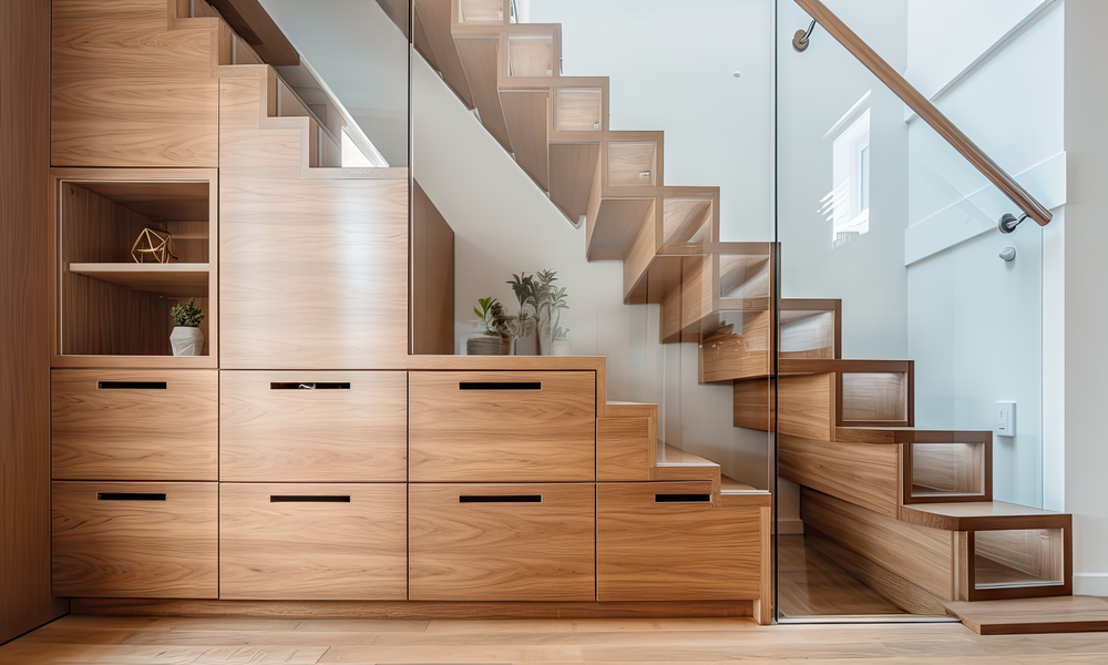 Stairway of home in foreclosure in Houston Texas.